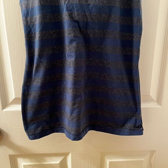Lululemon Power Y Tank Top Gray and Teal Striped Women's Size 10 - Picture 4 of 13